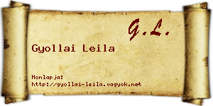 Gyollai Leila névjegykártya